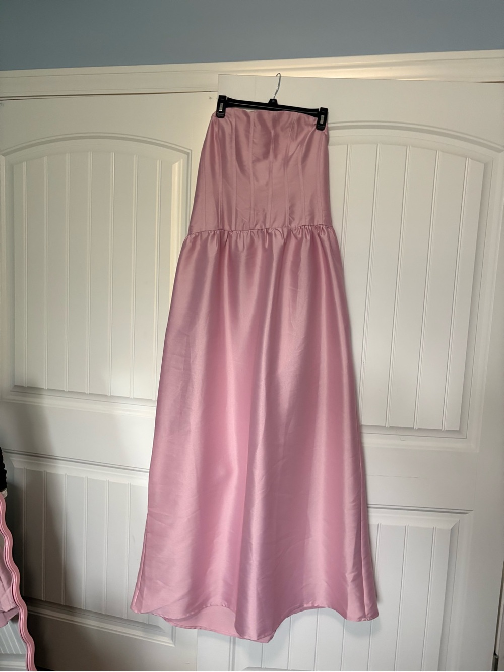 Fashion Nova Blush Pink Strapless Maxi Dress